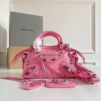 Balenciaga Neo Cagole XS Pink Handbag 26x13x18cm