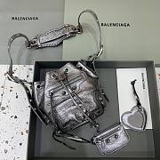 Balenciaga Le Cagole XS Bucket Bag In Silver 19.8x17.8x15cm - 1