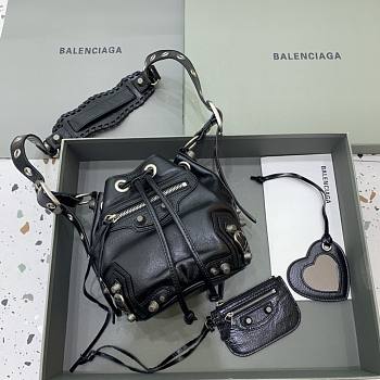 Balenciaga Le Cagole XS Bucket Bag In Black 19.8x17.8x15cm