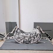 Balenciaga Le Cagole White and Black Graffiti 26x12x6cm - 6