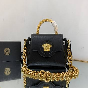 Versace La Medusa Small Black Handbag 