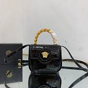 Versace La Medusa Patent Mini Black Bag 16x6x12cm - 1