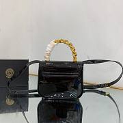 Versace La Medusa Patent Mini Black Bag 16x6x12cm - 4