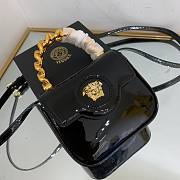 Versace La Medusa Patent Mini Black Bag 16x6x12cm - 3