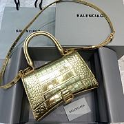 Balenciaga Hourglass Gold Crocodile 23x10x14cm - 1