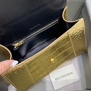 Balenciaga Hourglass Gold Crocodile 23x10x14cm - 6