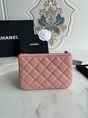 Chanel Classic Card Holder Pink Zipper 14x10cm - 4