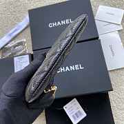 Chanel Classic Card Holder Black Gold Zipper 14x10cm - 5