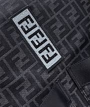 Fendi Drawstring Backpack FF Jacquard Black Fabric 46x25x40cm - 2