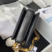 Chanel Flap Bag Lambskin Black 20x15x9cm - 3