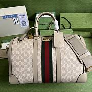 Gucci Savoy Duffle Beige And White Bag 44x27x24cm - 1