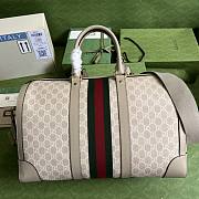 Gucci Savoy Duffle Beige And White Bag 44x27x24cm - 6