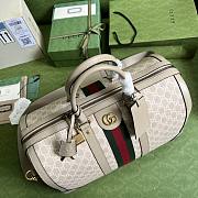 Gucci Savoy Duffle Beige And White Bag 44x27x24cm - 3