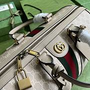 Gucci Savoy Duffle Beige And White Bag 44x27x24cm - 2