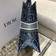 Dior Book Tote Blue Brocart 42x35x18.5 - 6