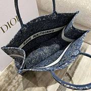 Dior Book Tote Blue Brocart 42x35x18.5 - 5