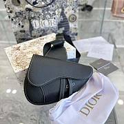 Dior Maxi Saddle Bag Black Grained Calfskin 34 x 25.5 x 5 cm - 2