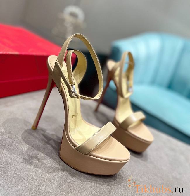 Christian Louboutin Queen Alta Beige Heels 15cm - 1