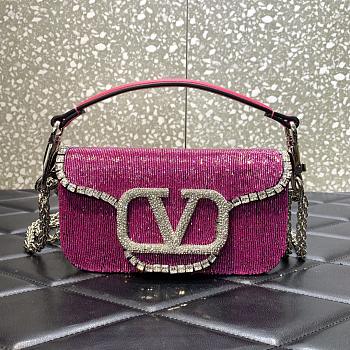Valentino Loco Small Shoulder Bag Pink 20x11x5cm