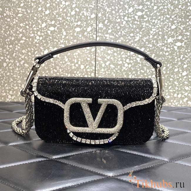 Valentino Loco Small Shoulder Bag Black 20x11x5cm - 1