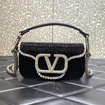 Valentino Loco Small Shoulder Bag Black 20x11x5cm