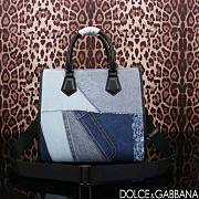 Dolce Gabbana D&G Women Denim Shopper with Embroidered Logo 27 x 31 x 16 cm - 4
