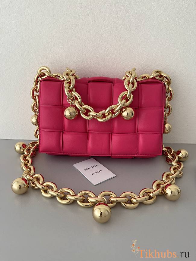 Bottega Veneta Chain Cassette Pink 26x18x6cm - 1