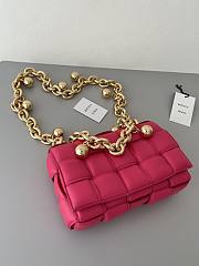 Bottega Veneta Chain Cassette Pink 26x18x6cm - 5