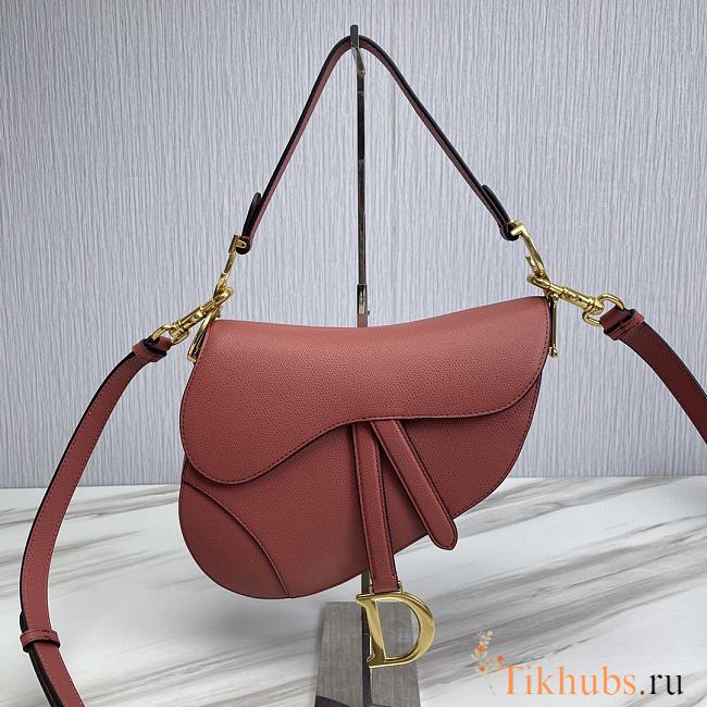 Dior Saddle With Strap Pink 25.5x20x6.5cm - 1