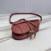 Dior Saddle With Strap Pink 25.5x20x6.5cm - 6