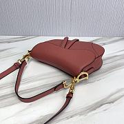 Dior Saddle With Strap Pink 25.5x20x6.5cm - 5