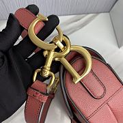 Dior Saddle With Strap Pink 25.5x20x6.5cm - 4