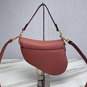 Dior Saddle With Strap Pink 25.5x20x6.5cm - 3