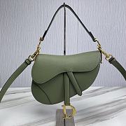 Dior Saddle With Strap Green 25.5x20x6.5cm - 1