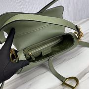 Dior Saddle With Strap Green 25.5x20x6.5cm - 6