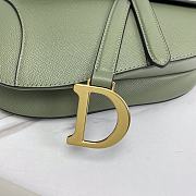 Dior Saddle With Strap Green 25.5x20x6.5cm - 4