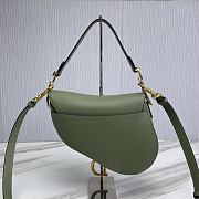 Dior Saddle With Strap Green 25.5x20x6.5cm - 5