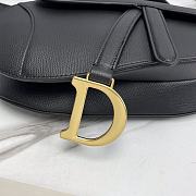 Dior Saddle With Strap Black 25.5x20x6.5cm - 2