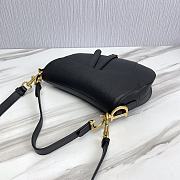 Dior Saddle With Strap Black 25.5x20x6.5cm - 3