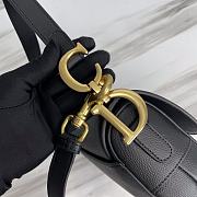 Dior Saddle With Strap Black 25.5x20x6.5cm - 4