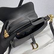 Dior Saddle With Strap Black 25.5x20x6.5cm - 5