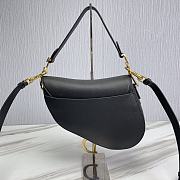 Dior Saddle With Strap Black 25.5x20x6.5cm - 6