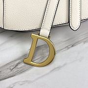 Dior Saddle With Strap White 25.5x20x6.5cm - 5