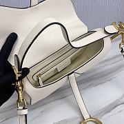 Dior Saddle With Strap White 25.5x20x6.5cm - 4