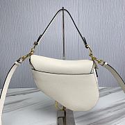 Dior Saddle With Strap White 25.5x20x6.5cm - 2