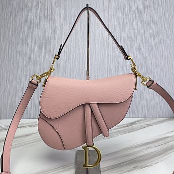 Dior Saddle With Strap Light Pink 25.5x20x6.5cm