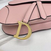 Dior Saddle With Strap Light Pink 25.5x20x6.5cm - 5