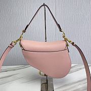 Dior Saddle With Strap Light Pink 25.5x20x6.5cm - 2