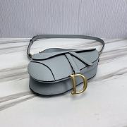 Dior Saddle With Strap Grey 25.5x20x6.5cm - 6