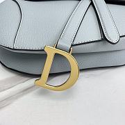 Dior Saddle With Strap Grey 25.5x20x6.5cm - 5